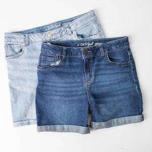 Cat & Jack Girl Youth Size 14 XL Set of 2 Jean Shorts with Adjustable Waistbands
